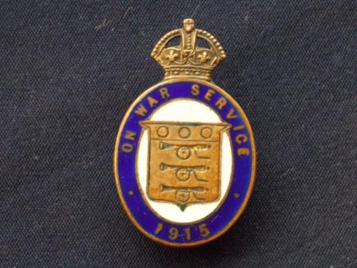Enamelled Badge - On War Service 1915