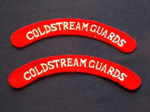 Pair Shoulder Titles - Coldstream Guards