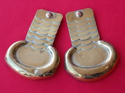 Pair of Brass 19th Century Yeomanry Epaulettes
