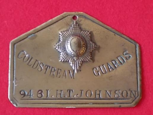 Original Brass Bed Plate - Coldstream Guards