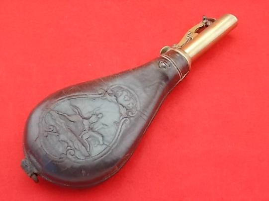 Leather Flask made by G & J W Hawksley of Sheffield