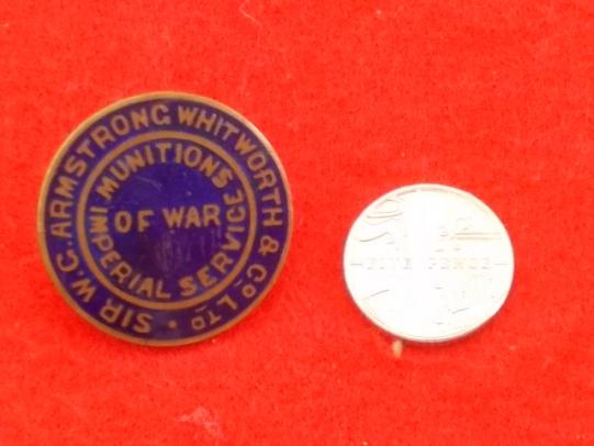WW1 Lapel Badge - Sir W G Armstrong Whitworth & Co Ltd