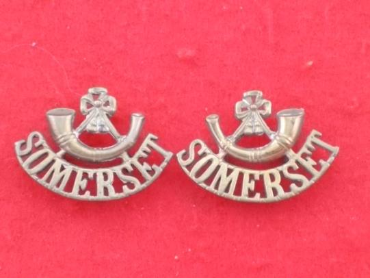 Pair Shoulder Titles - Somerset Light Infantry