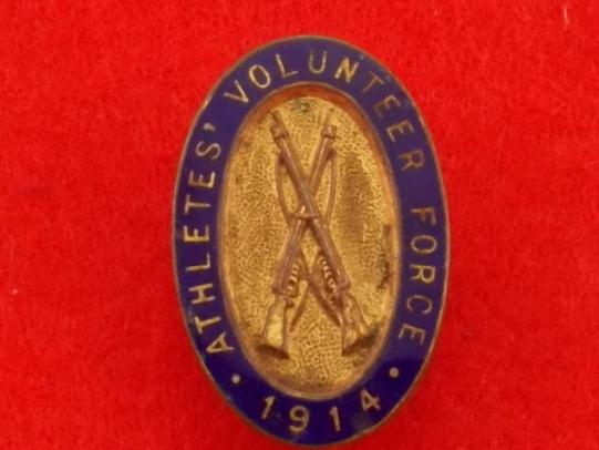 WW1 Lapel Badge - Athletes Volunteer Force 1914