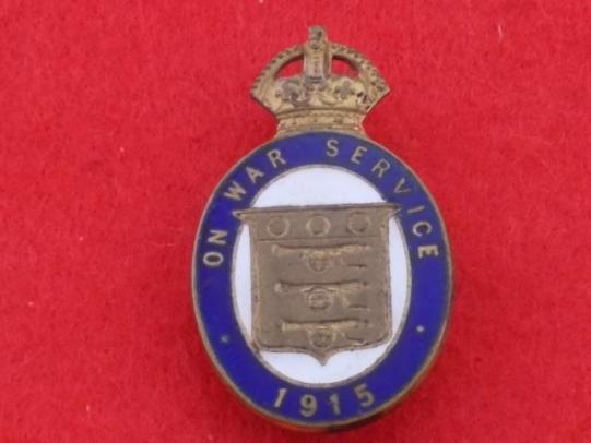 Enamelled Badge - On War Service 1915