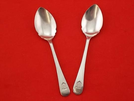 Pair of Electro-Plated NAAFI Tea/Sorbet Spoons