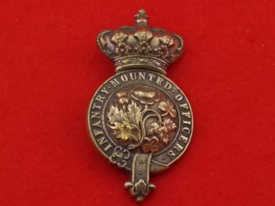 Horse Furniture Brass Badge - Infantry Mounted Officers