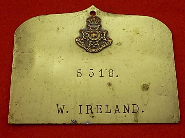Brass Bed Plate - The Royal Sussex Regiment