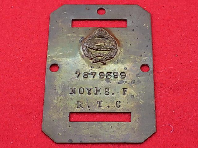 Brass Bed  Plate - Royal Tank Corps