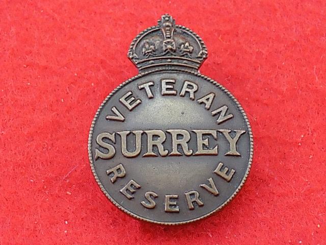 WW1 lapel Badge - Surrey Veteran Reserve