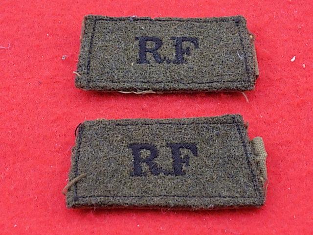 Pair of Cloth Slip on Shoulder Titles - R F