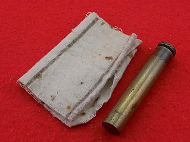 Brass Oil Bottle for SMLE Rifle with cleaning cloth