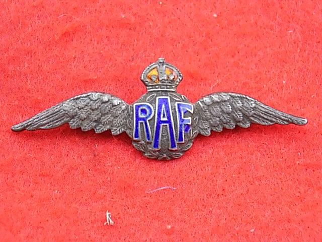 RAF Sweetheart Broach with Kings Crown