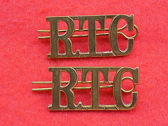 Pair Shoulder Titles - Royal Tank Corps