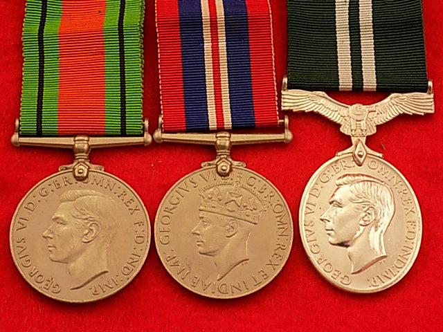 WW11 Defence & War Medals with Air Efficiency Award