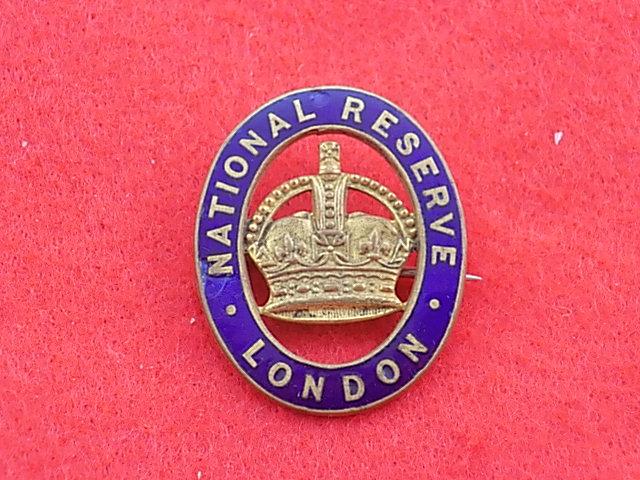 WW1 Badge - National Reserve - London