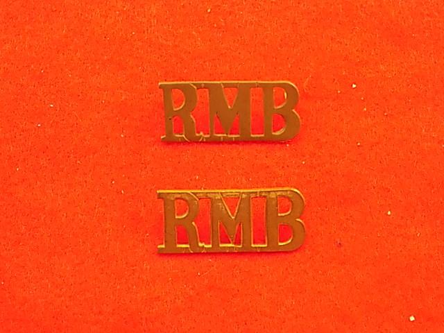 Pair Shoulder Titles - Royal Marine Band
