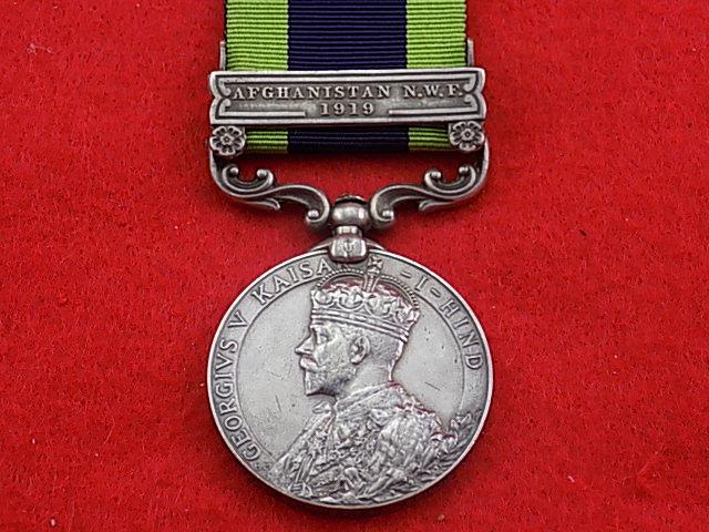 India GSM - Afghanistan NWF 1919 bar - Middlesex Regiment