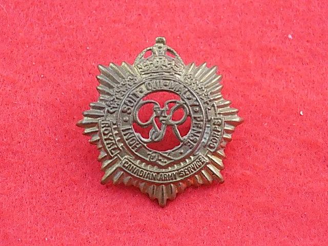 George V1 Cap Badge -  Royal Canadian Army Service Corps