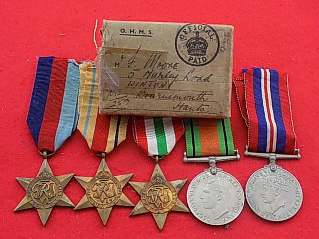 WW11 Group - in named box of Issue to  F P Moore RE