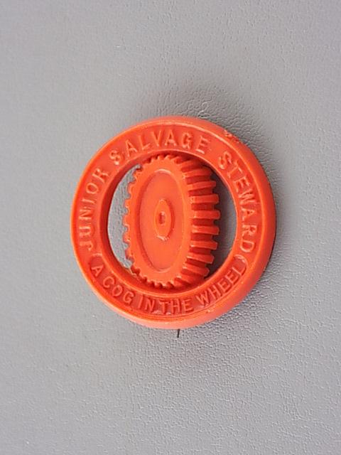 WW11 Plastic Badge - Junior Salvage Steward